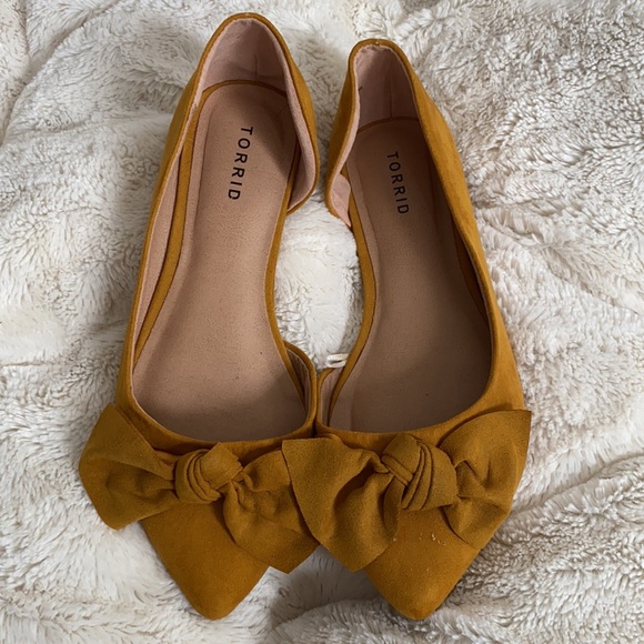 Torrid - Mustard Micro Suede-y D'orsay Flats - Picture 3 of 5